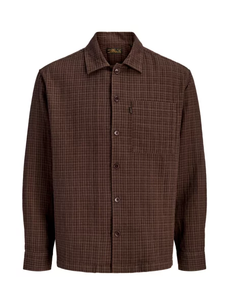 JACK & JONES Cămașă Blucaleb / ciocolatiu maro