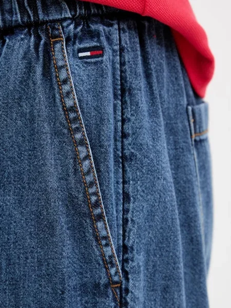 Tommy Jeans панталон дамски от синьо