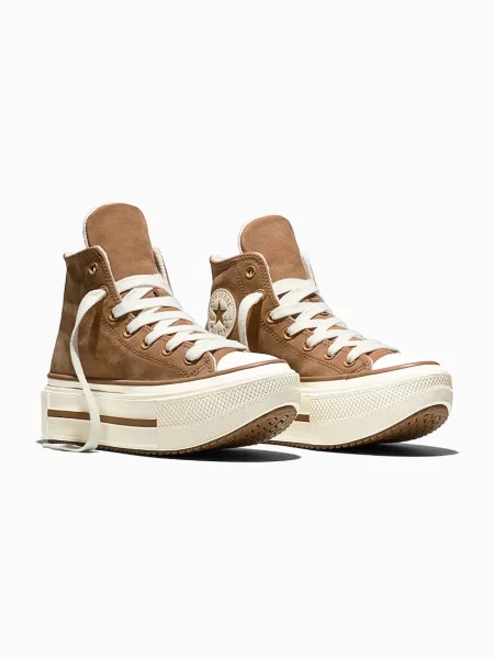 Converse Chuck Taylor All Star Lift Double Stack plátěnky hnědé