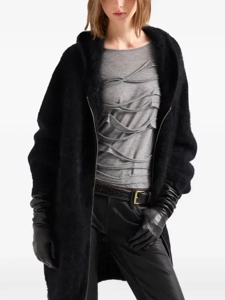 Palton 7 For All Mankind cu glugă negru
