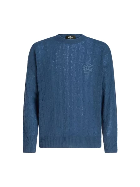 Sweter Etro z kaszmiru niebieski