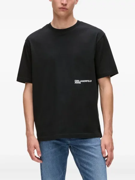 Тениска Karl Lagerfeld Jeans с принт черно