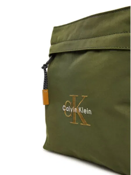 Calvin Klein Crossover torbica Bold Flatpack Crna zelena