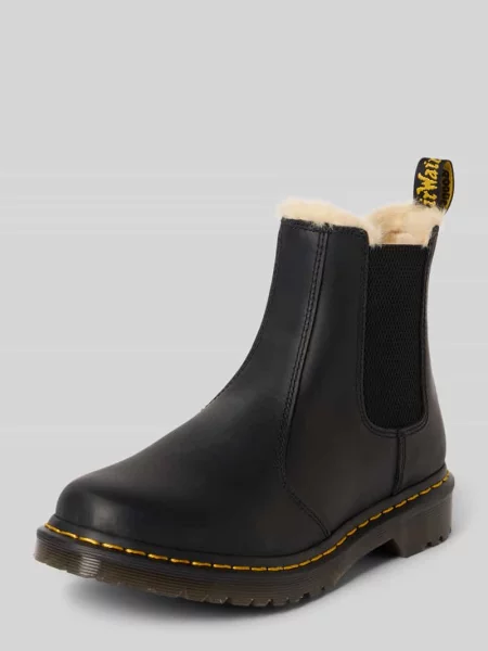 Kozaki z naturalnej skóry model Leonore' Dr. Martens czarne
