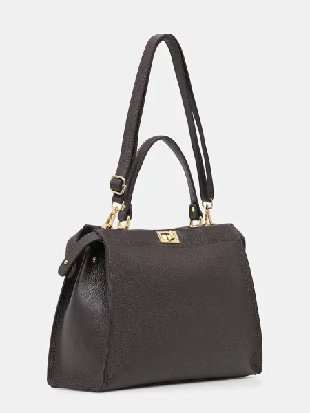 Кожаная сумка Answear.lab коричневая