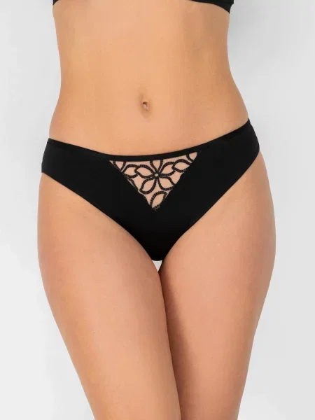Трусики бразилиана чорні