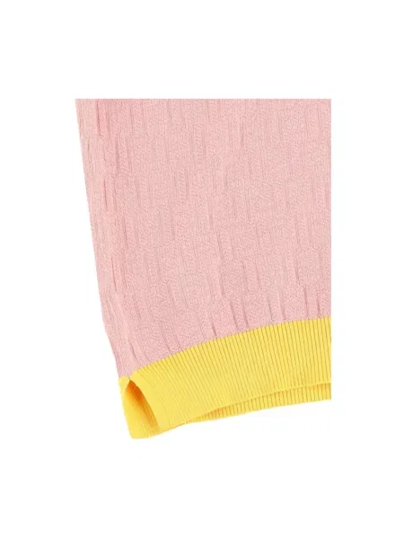 Sweter Fendi z krótkim rękawem różowy