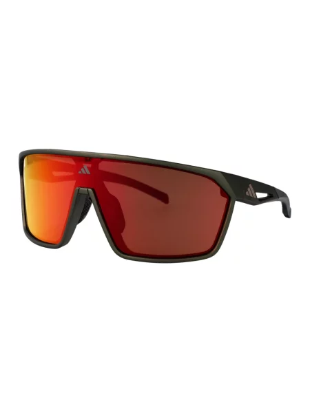 Okulary adidas Sport z lustrzanymi pomarańczowymi soczewkami czarne
