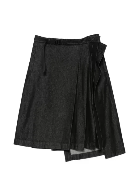 Fustă midi Y-3 asimetrică negru