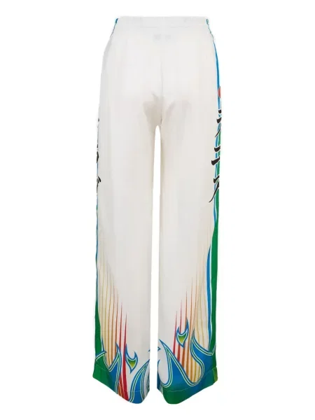 Pantaloni Casablanca cu imagine din țesătură twill alb