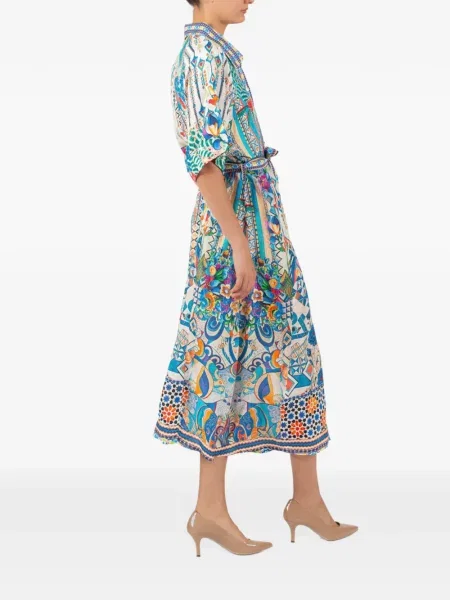 Rochie midi Saraco cu imagine albastru