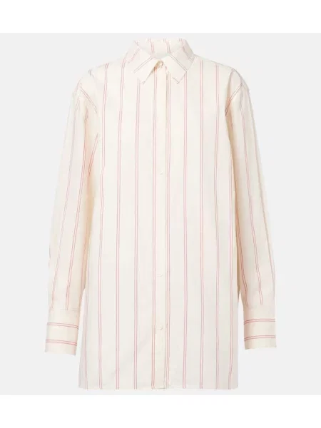 Cămașă Toteme de mătase cu dungi alb