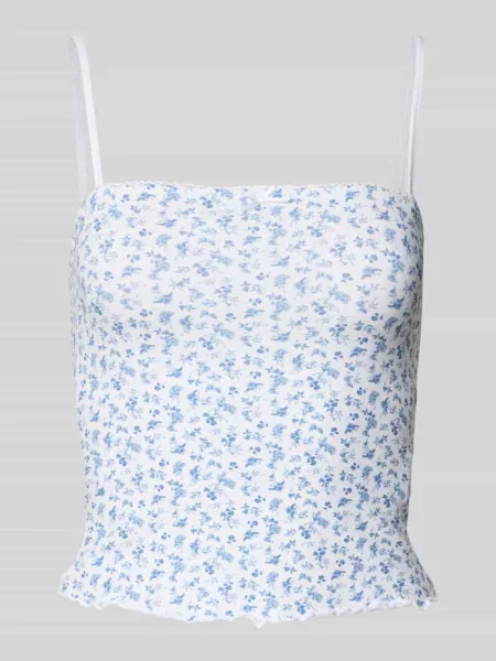 Top Review z kokardką biały