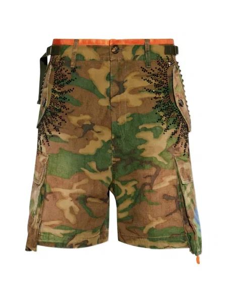 Pantaloni scurți cargo Dsquared2 cu imagine cu model camuflaj verde
