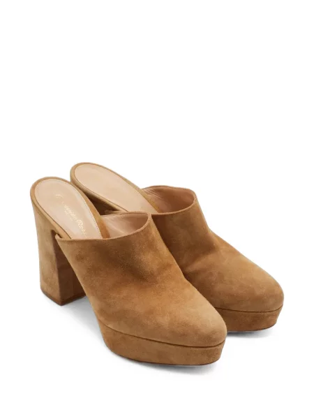 Papuci tip mules Gianvito Rossi maro