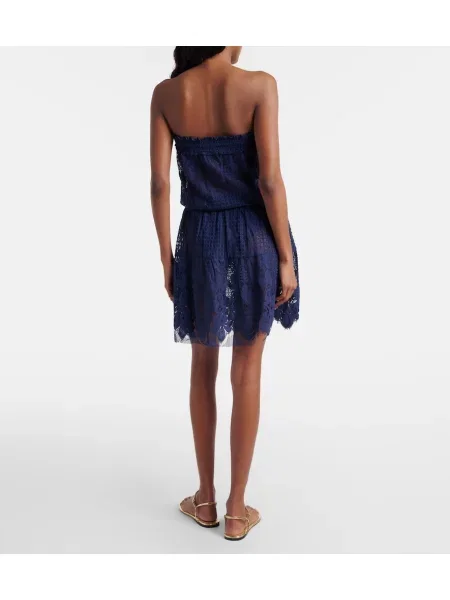 Čipkovaný krátký overal Melissa Odabash modrá