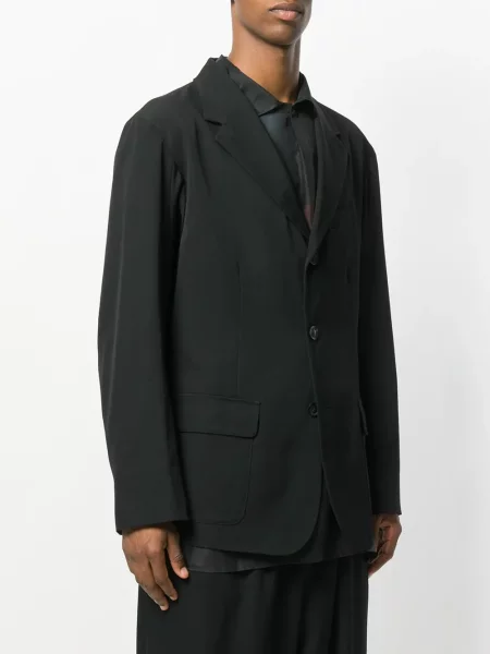 Geacă Yohji Yamamoto asimetrică negru