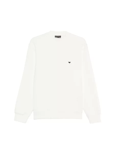 Bluza z kapturem Emporio Armani z logo biała