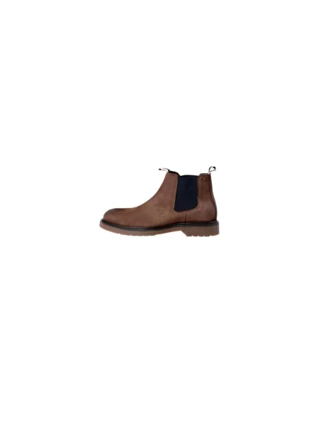 Botki Jack & Jones skórzane brązowe