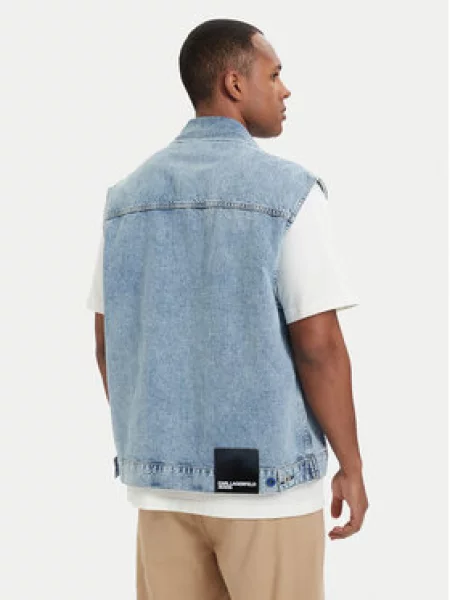 KARL LAGERFELD JEANS Mellény kék farmer világoskék