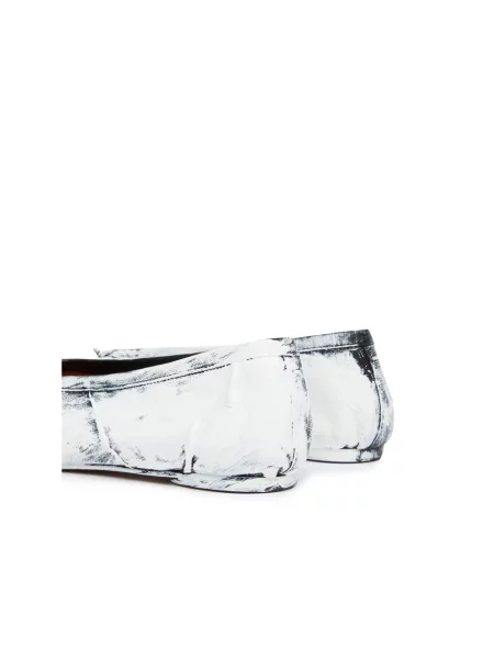 Balerinki Maison Margiela skórzane białe