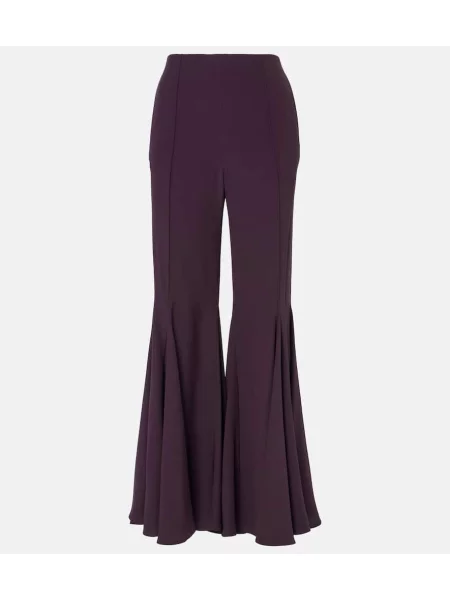 Pantaloni Chloé din satin violet