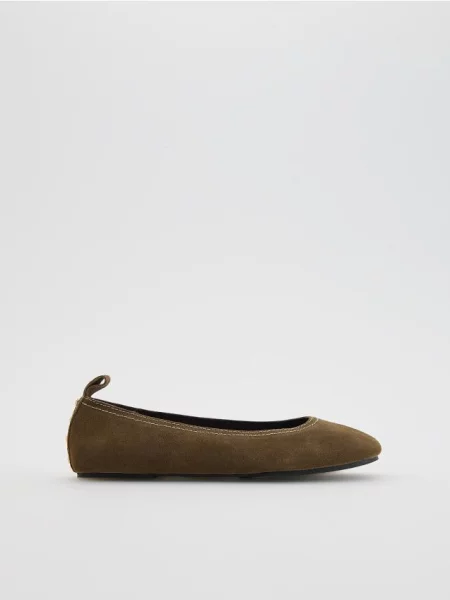 Reserved Kožené balerínky zelená