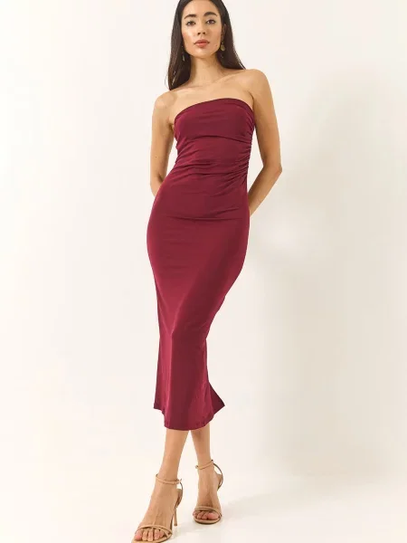 Bianco Lucci Rochie de cocktail burgundy roșu