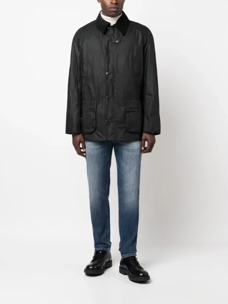 Apykaklė vaškuotas striukė Barbour juoda