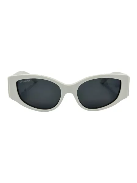 Lniane okulary przeciwsłoneczne Balenciaga białe