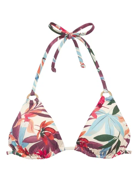 LASCANA Sutien costum de baie crem verde / lila / portocaliu piersică albastru