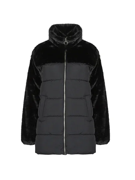 Palton de blană Only negru