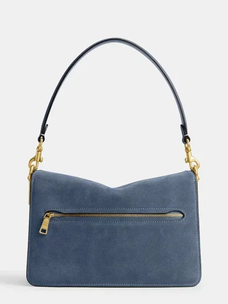 Coach torebka zamszowa Tabby niebieska