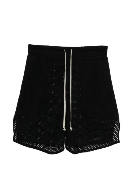 Pantaloni scurți Rick Owens tricotate cu cordon negru