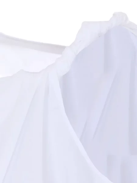 Top Twinset fără mâneci drapat alb