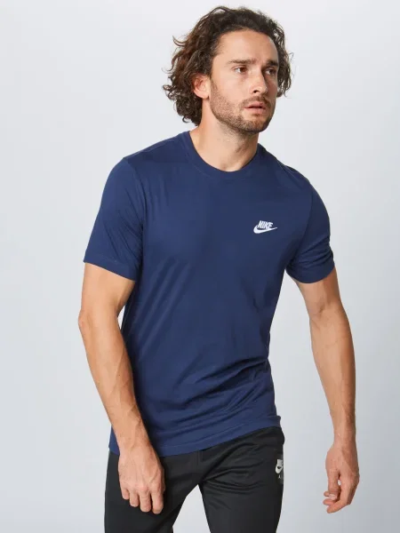 Nike Sportswear Tricou Club bleumarin alb