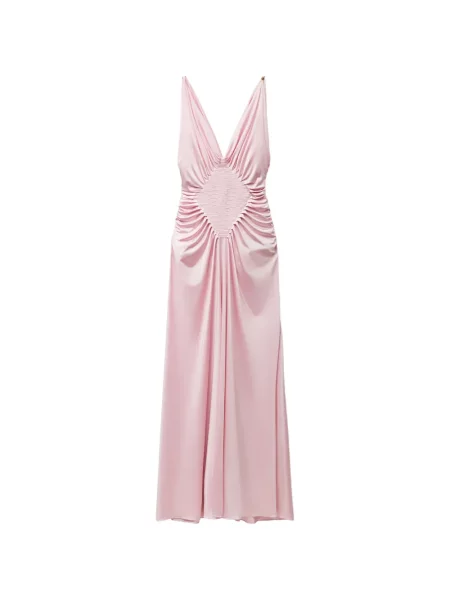 Rochie Versace din jerseu drapată roz