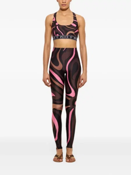 Leggings Pucci cu imagine negru