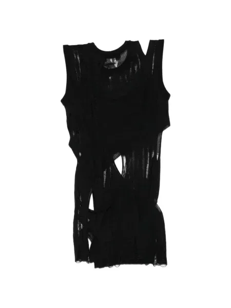 Top Junya Watanabe zdrențuiți negru