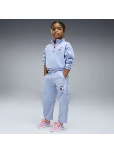 Dziecięce spodnie PUMA x DORA THE EXPLORER T7 Relaxed Barrel Odzież niebieski