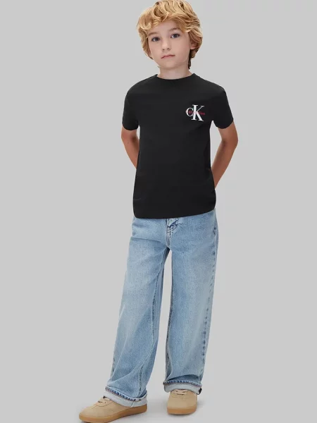 Calvin Klein Jeans тениска за деца от черно