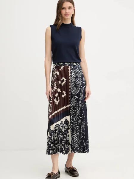 Weekend Max Mara spódnica MILORD maxi rozkloszowana niebieski