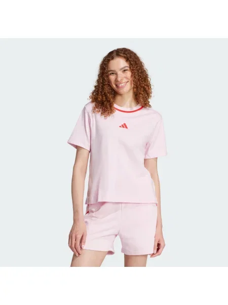 Essentials Color Pop Cotton T-Shirt różowa