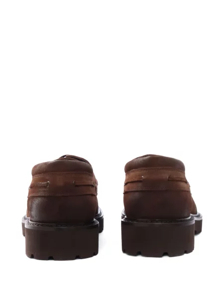 Pantofi derby Doucal's din piele de căprioară maro