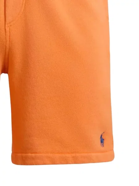 Pălărie Polo Ralph Lauren din piele de căprioară cu autograf cu cordon portocaliu