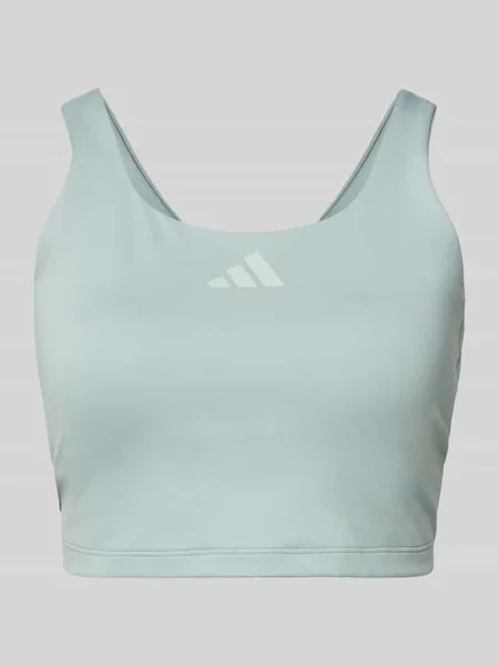 Biustonosz sportowy o kroju slim fit z nadrukiem z logo Adidas Sportswear