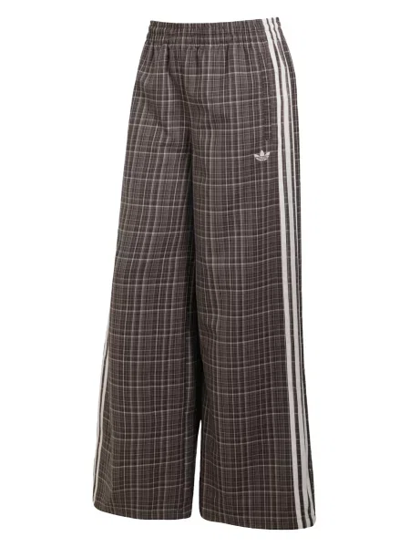 ADIDAS ORIGINALS Hlače tamno smeđa bijela