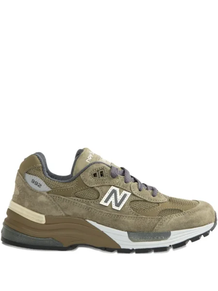 Sneakerși New Balance 992 din piele de căprioară verde