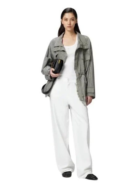 PINKO Джинси Lauryn loose bull slegato con catena gioiello Wide Fit білий