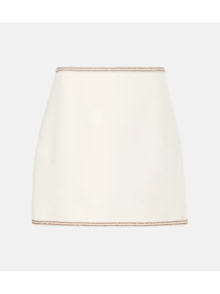 Fustă Veronica Beard de lână alb